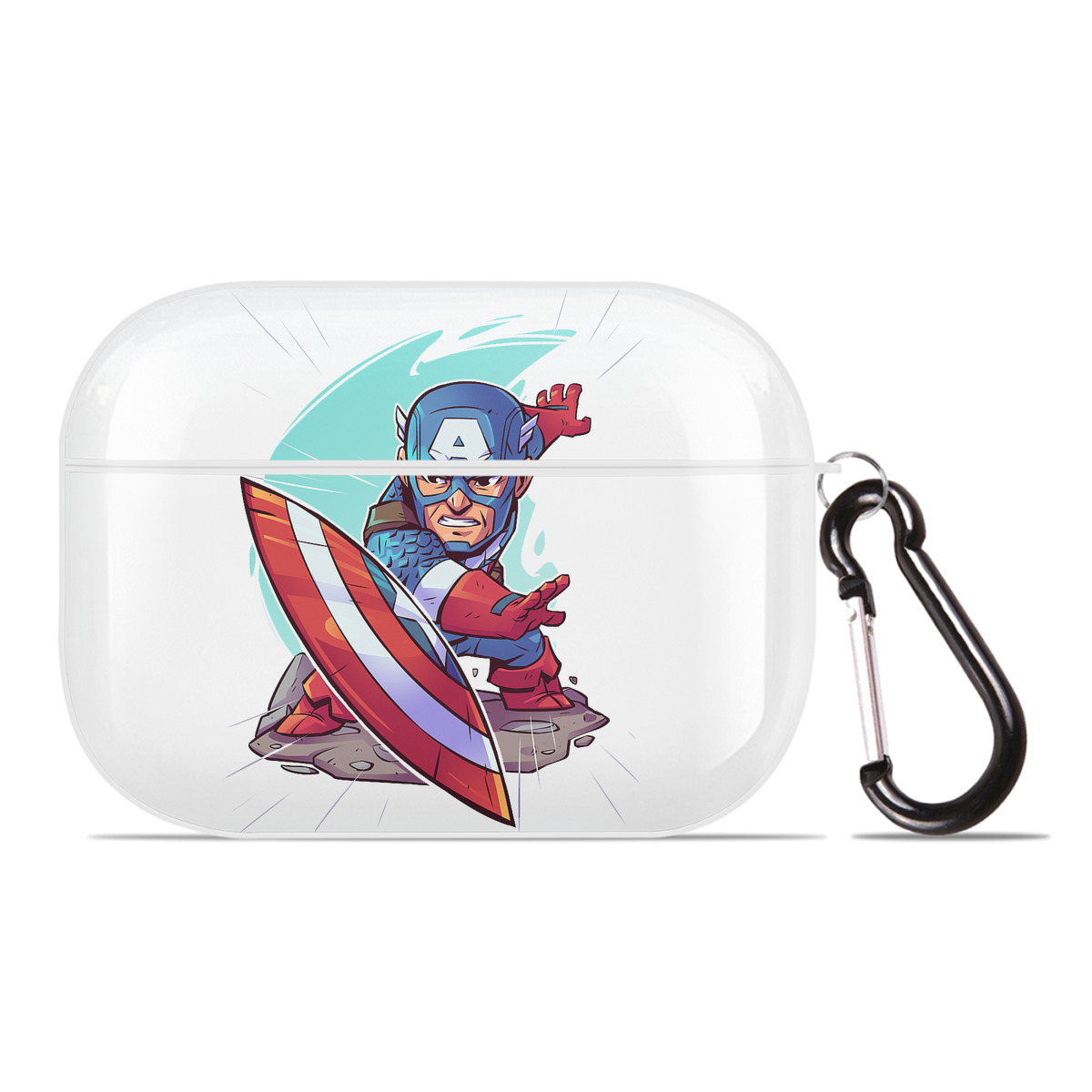 （画像用） アベンジャーズ The Avengers 【AirPods Pro用】ハードシェル保護ケース 耐衝撃・防指紋・カラビナ付き商品仕様