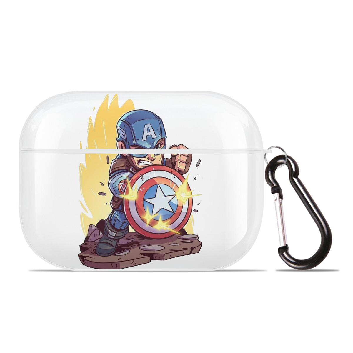 （画像用） アベンジャーズ The Avengers 【AirPods Pro用】ハードシェル保護ケース 耐衝撃・防指紋・カラビナ付き商品仕様
