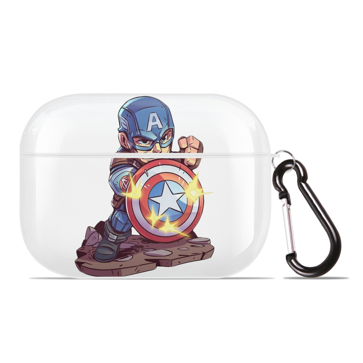 （画像用） アベンジャーズ The Avengers 【AirPods Pro用】ハードシェル保護ケース 耐衝撃・防指紋・カラビナ付き商品仕様