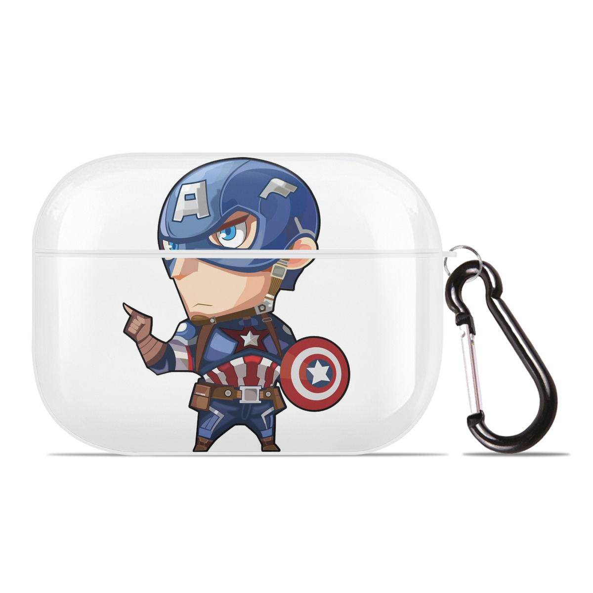 （画像用） アベンジャーズ The Avengers 【AirPods Pro用】ハードシェル保護ケース 耐衝撃・防指紋・カラビナ付き商品仕様