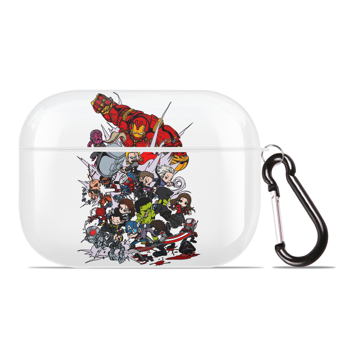 （画像用） アベンジャーズ The Avengers 【AirPods Pro用】ハードシェル保護ケース 耐衝撃・防指紋・カラビナ付き商品仕様