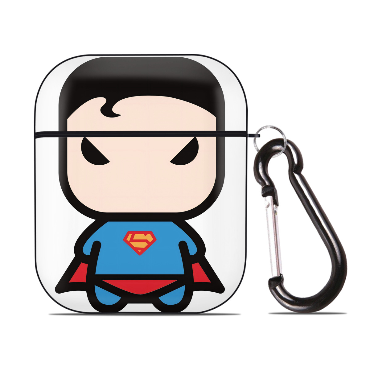 （画像用） アベンジャーズ The Avengers AirPods 第2世代保護ケース ハードシェル ブラック 耐衝撃・防指紋・カラビナ付き