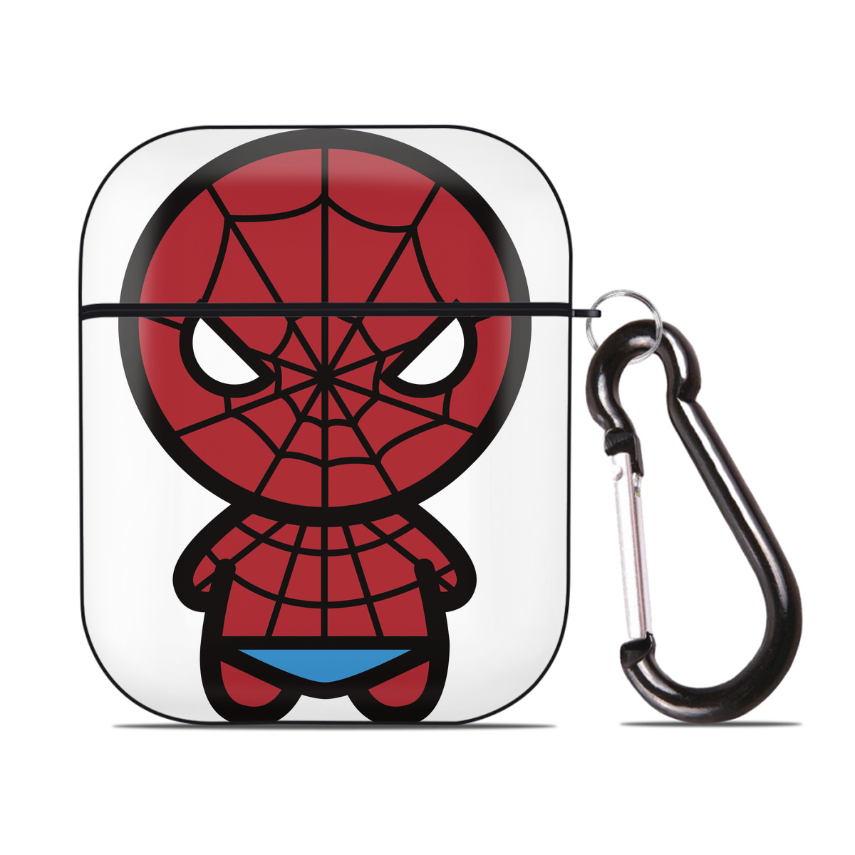（画像用） アベンジャーズ The Avengers AirPods 第2世代保護ケース ハードシェル ブラック 耐衝撃・防指紋・カラビナ付き