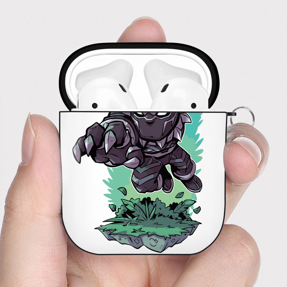 （画像用） アベンジャーズ The Avengers AirPods 第2世代保護ケース ハードシェル ブラック 耐衝撃・防指紋・カラビナ付き