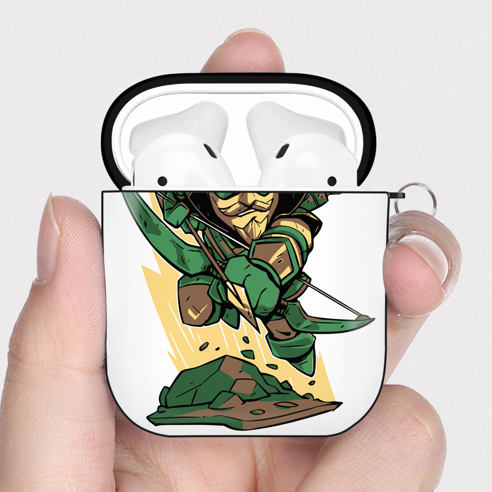 （画像用） アベンジャーズ The Avengers AirPods 第2世代保護ケース ハードシェル ブラック 耐衝撃・防指紋・カラビナ付き