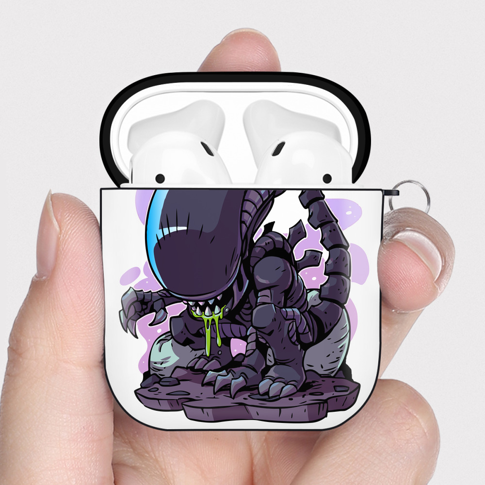 （画像用） アベンジャーズ The Avengers AirPods 第2世代保護ケース ハードシェル ブラック 耐衝撃・防指紋・カラビナ付き