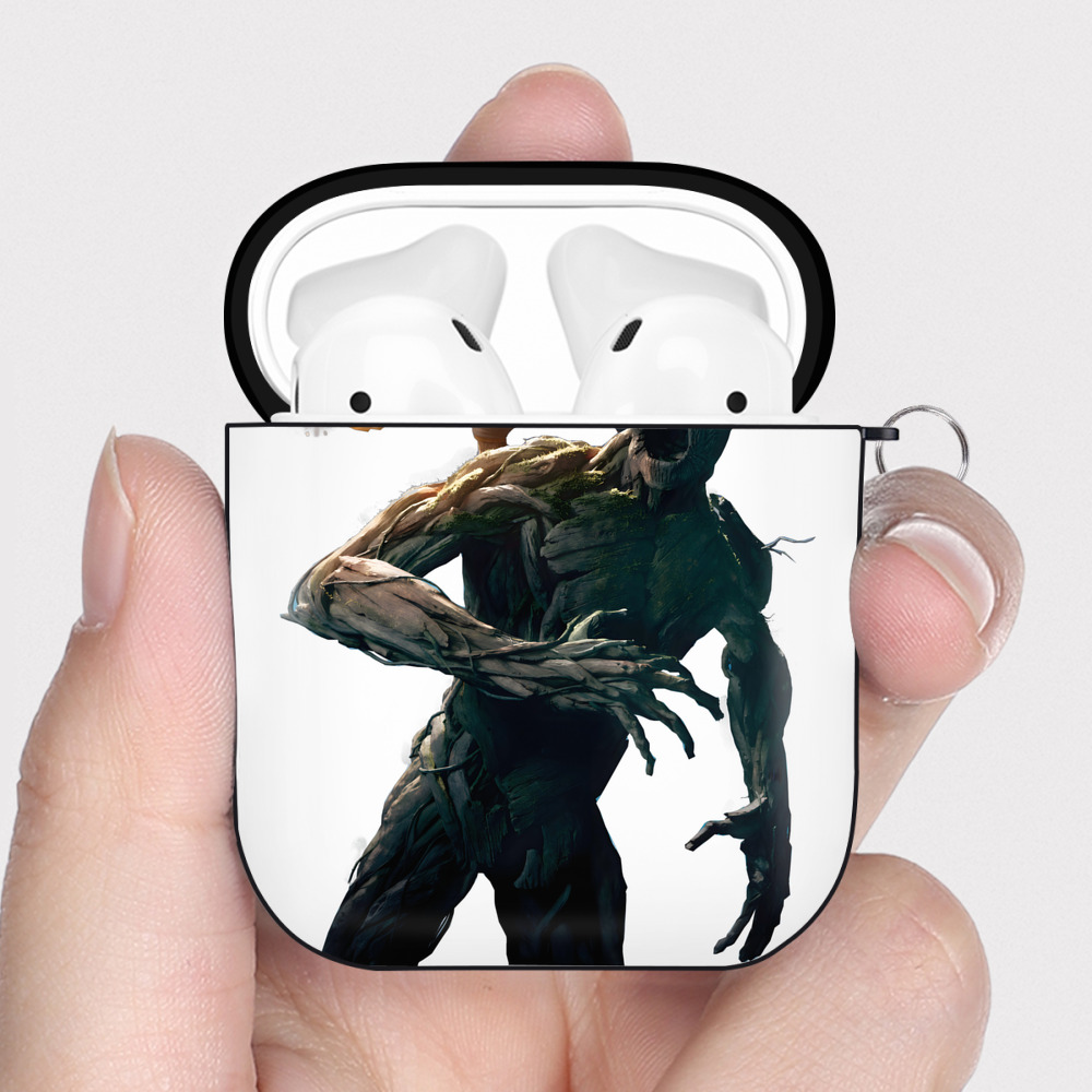 （画像用） アベンジャーズ The Avengers AirPods 第2世代保護ケース ハードシェル ブラック 耐衝撃・防指紋・カラビナ付き