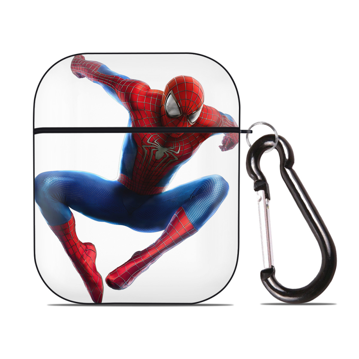 （画像用） アベンジャーズ The Avengers AirPods 第2世代保護ケース ハードシェル ブラック 耐衝撃・防指紋・カラビナ付き