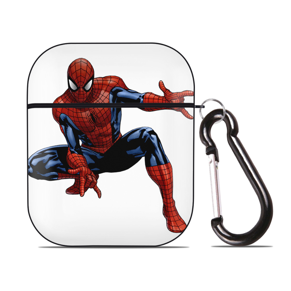 （画像用） アベンジャーズ The Avengers AirPods 第2世代保護ケース ハードシェル ブラック 耐衝撃・防指紋・カラビナ付き