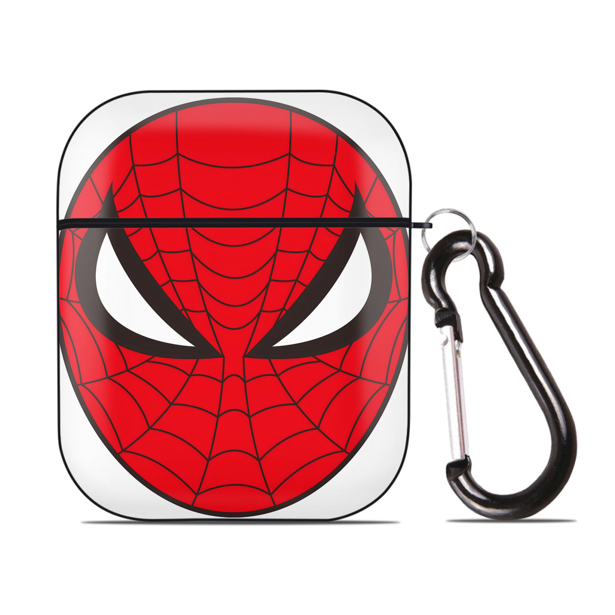 （画像用） アベンジャーズ The Avengers AirPods 第2世代保護ケース ハードシェル ブラック 耐衝撃・防指紋・カラビナ付き