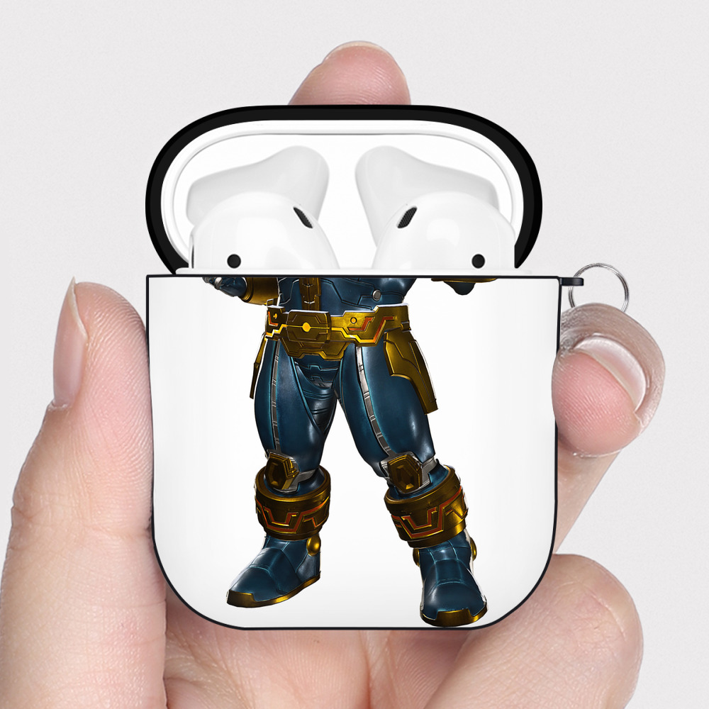 （画像用） アベンジャーズ The Avengers AirPods 第2世代保護ケース ハードシェル ブラック 耐衝撃・防指紋・カラビナ付き