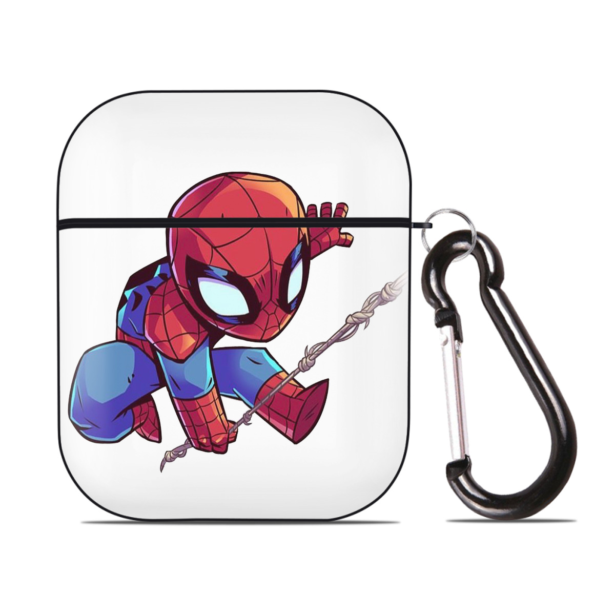 （画像用） アベンジャーズ The Avengers AirPods 第2世代保護ケース ハードシェル ブラック 耐衝撃・防指紋・カラビナ付き
