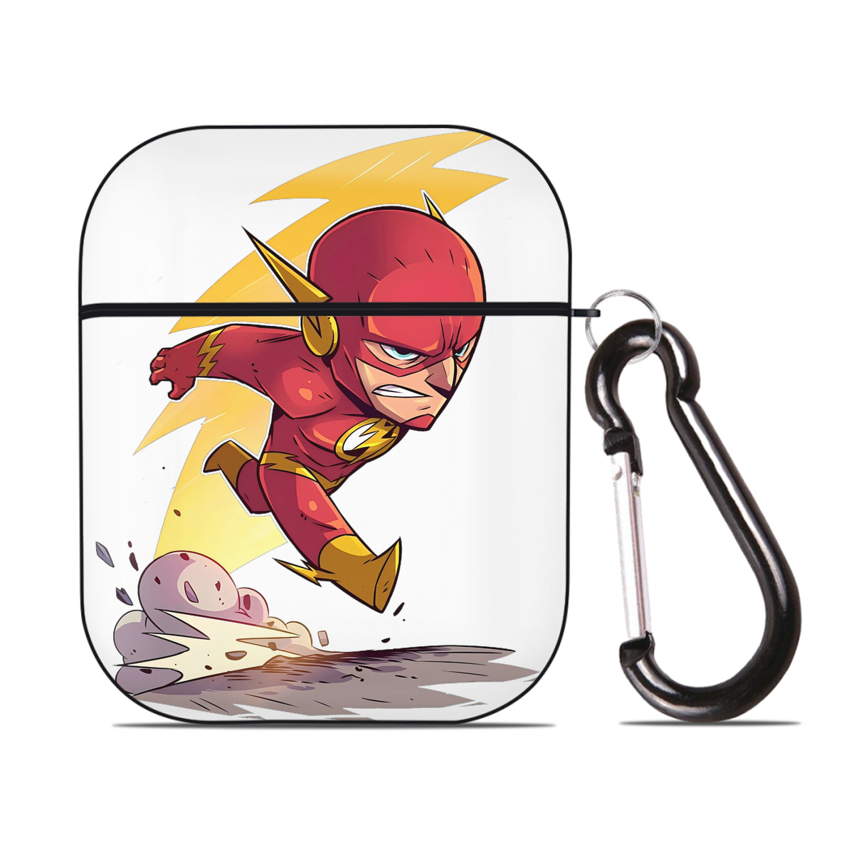 （画像用） アベンジャーズ The Avengers AirPods 第2世代保護ケース ハードシェル ブラック 耐衝撃・防指紋・カラビナ付き