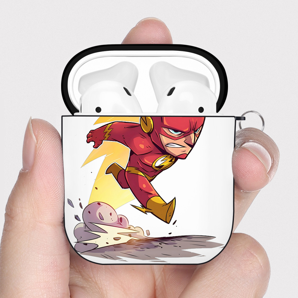 （画像用） アベンジャーズ The Avengers AirPods 第2世代保護ケース ハードシェル ブラック 耐衝撃・防指紋・カラビナ付き