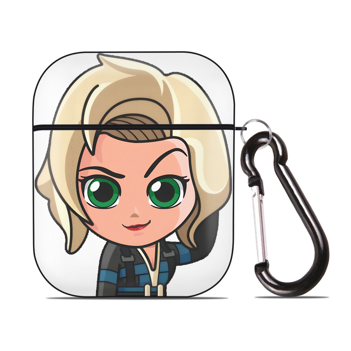 （画像用） アベンジャーズ The Avengers AirPods 第2世代保護ケース ハードシェル ブラック 耐衝撃・防指紋・カラビナ付き