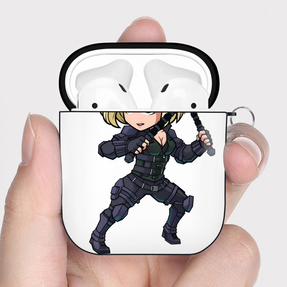 （画像用） アベンジャーズ The Avengers AirPods 第2世代保護ケース ハードシェル ブラック 耐衝撃・防指紋・カラビナ付き