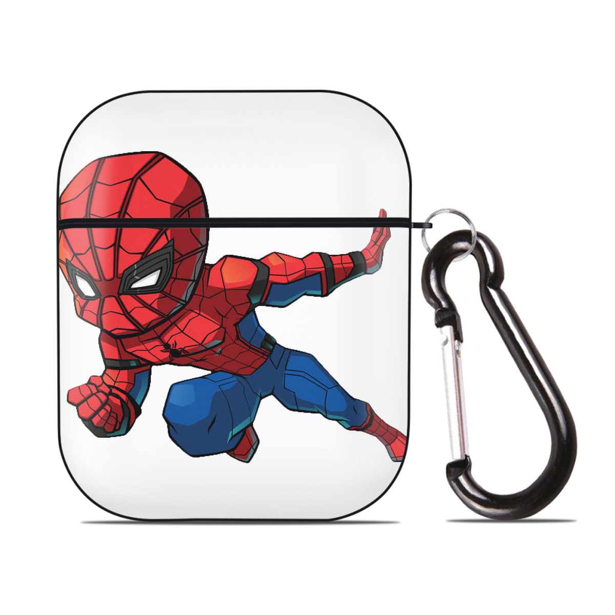 （画像用） アベンジャーズ The Avengers AirPods 第2世代保護ケース ハードシェル ブラック 耐衝撃・防指紋・カラビナ付き
