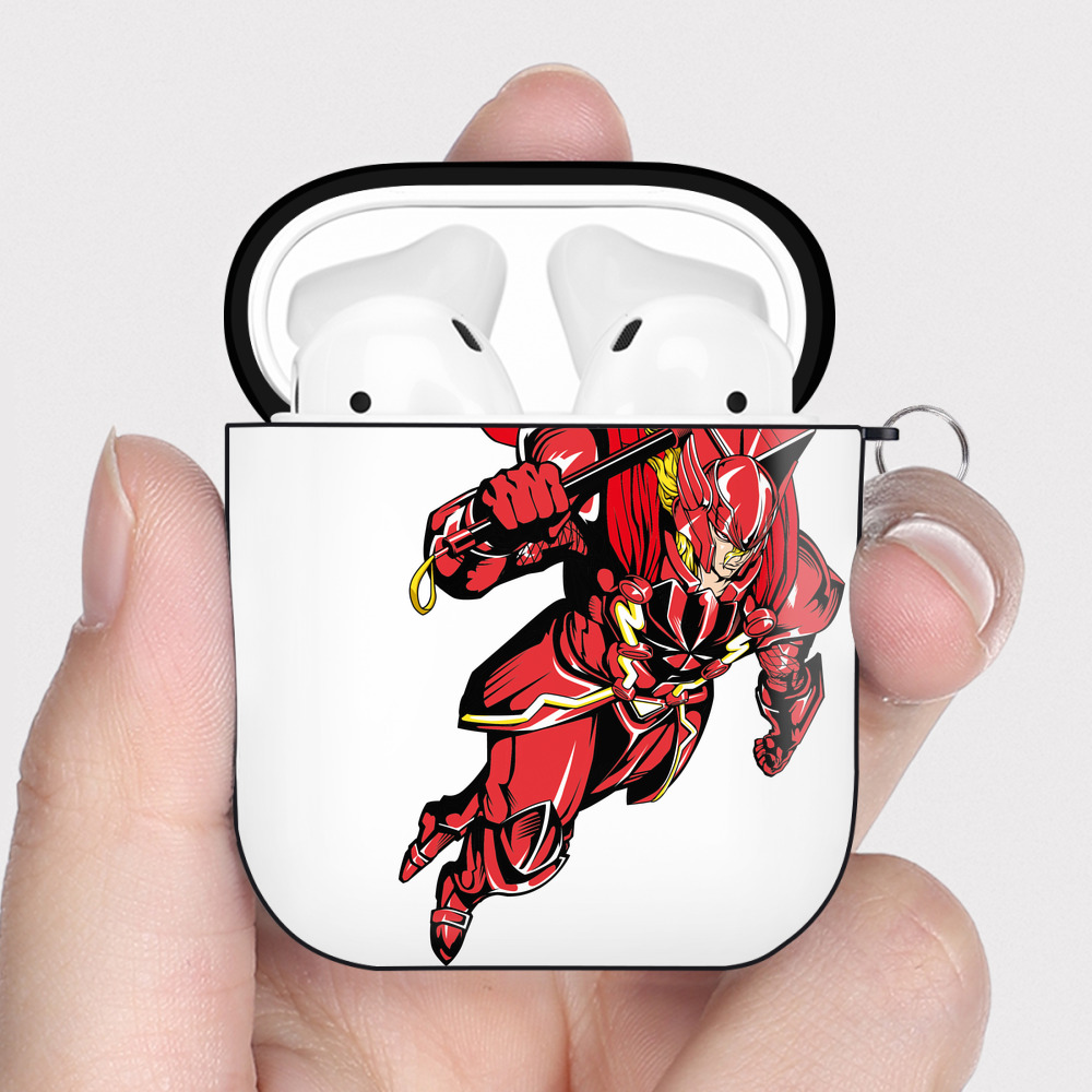 （画像用） アベンジャーズ The Avengers AirPods 第2世代保護ケース ハードシェル ブラック 耐衝撃・防指紋・カラビナ付き