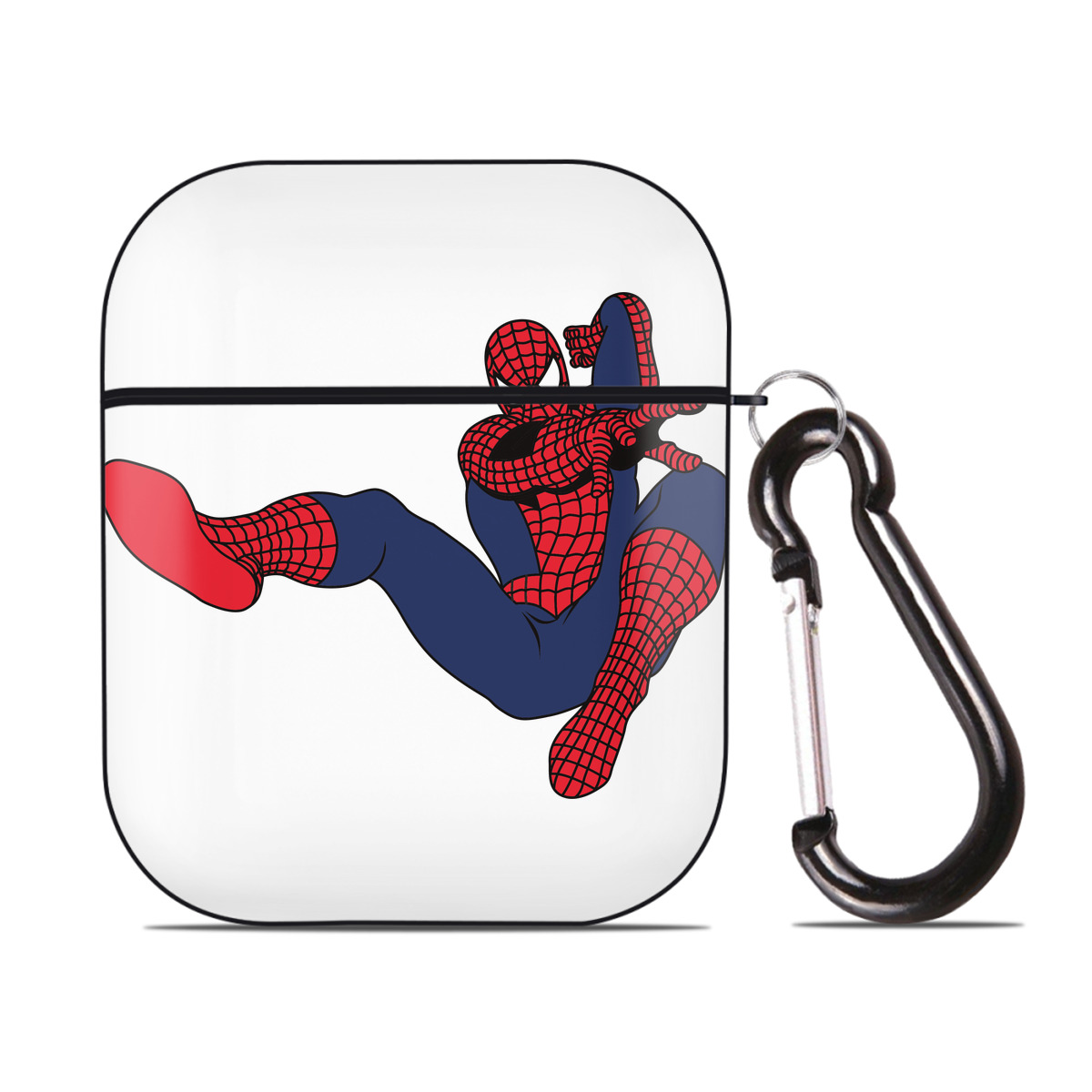（画像用） アベンジャーズ The Avengers AirPods 第2世代保護ケース ハードシェル ブラック 耐衝撃・防指紋・カラビナ付き