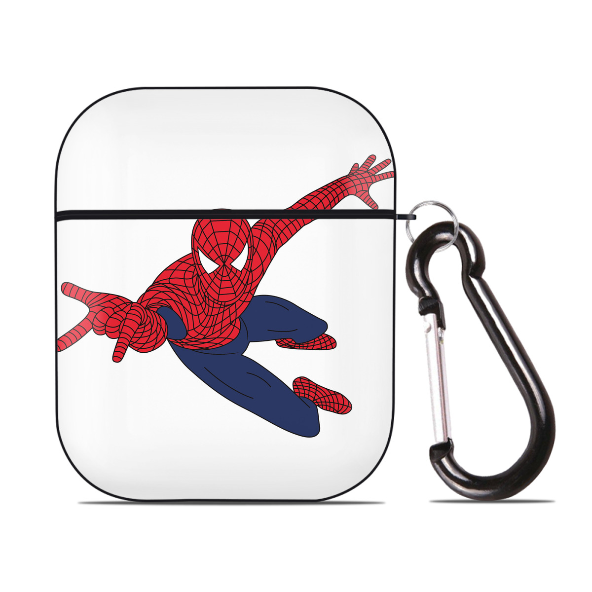 （画像用） アベンジャーズ The Avengers AirPods 第2世代保護ケース ハードシェル ブラック 耐衝撃・防指紋・カラビナ付き