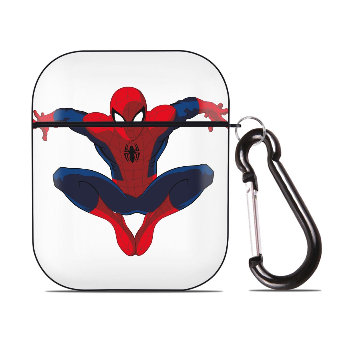 （画像用） アベンジャーズ The Avengers AirPods 第2世代保護ケース ハードシェル ブラック 耐衝撃・防指紋・カラビナ付き