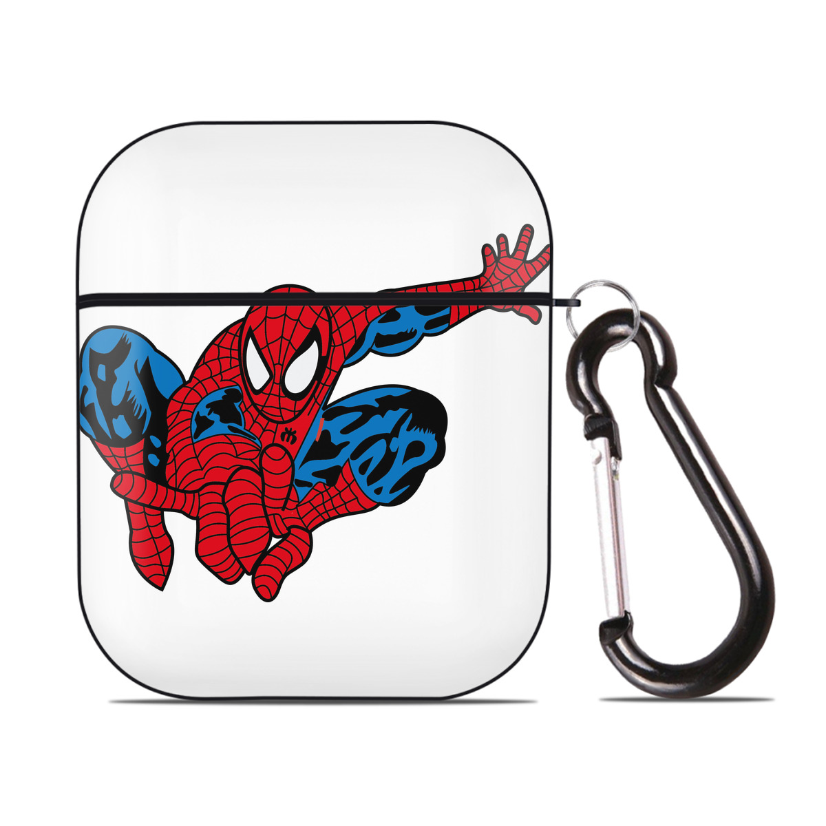 （画像用） アベンジャーズ The Avengers AirPods 第2世代保護ケース ハードシェル ブラック 耐衝撃・防指紋・カラビナ付き