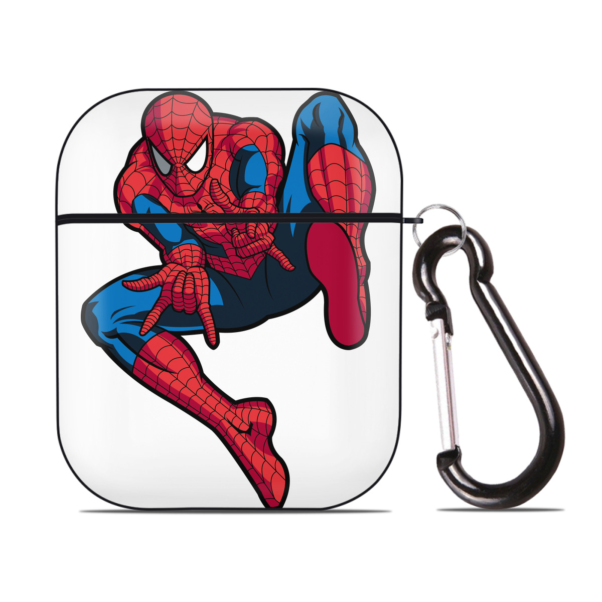 （画像用） アベンジャーズ The Avengers AirPods 第2世代保護ケース ハードシェル ブラック 耐衝撃・防指紋・カラビナ付き