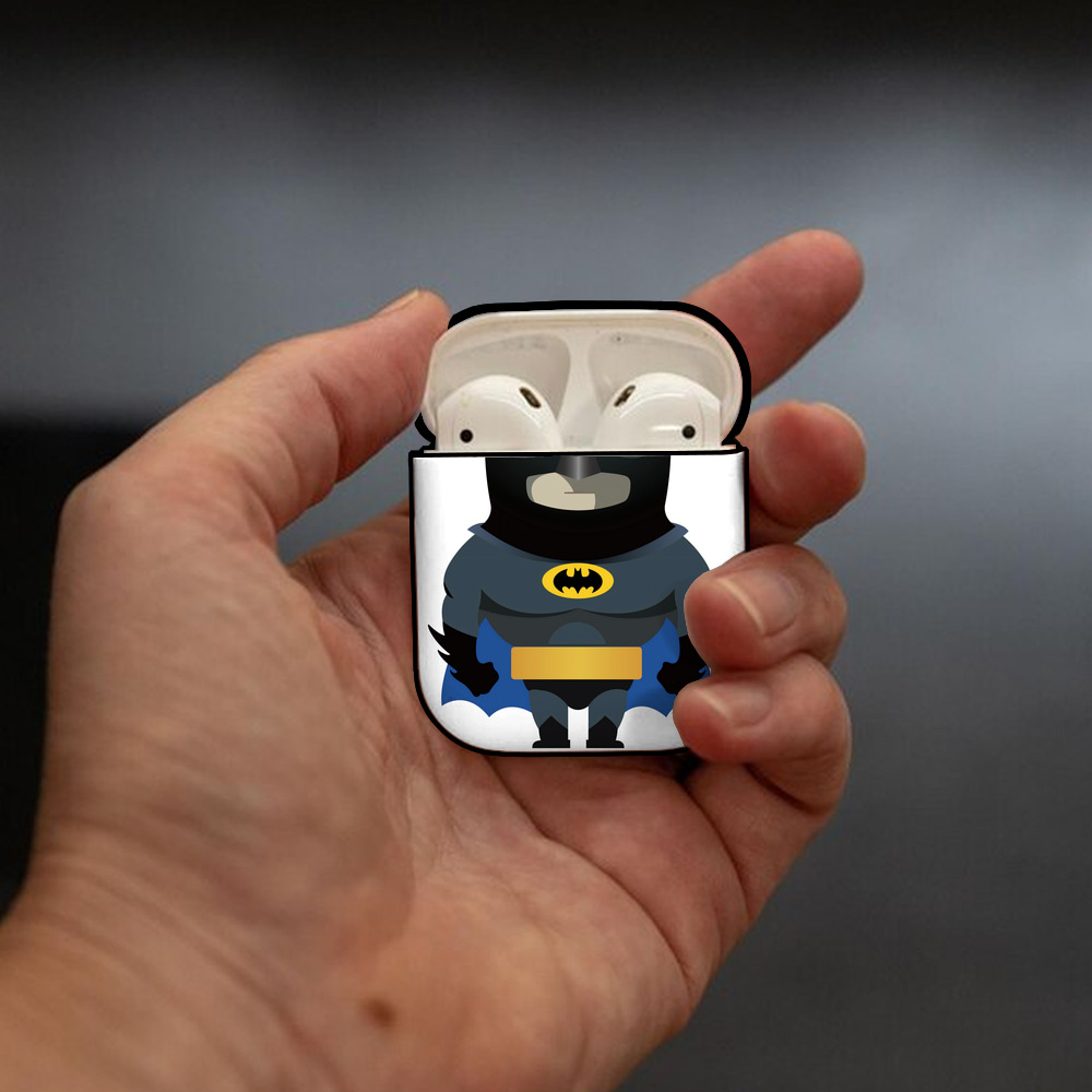アベンジャーズ The Avengers AirPods 第2世代保護ケース ハードシェル ブラック 耐衝撃・防指紋・カラビナ付き