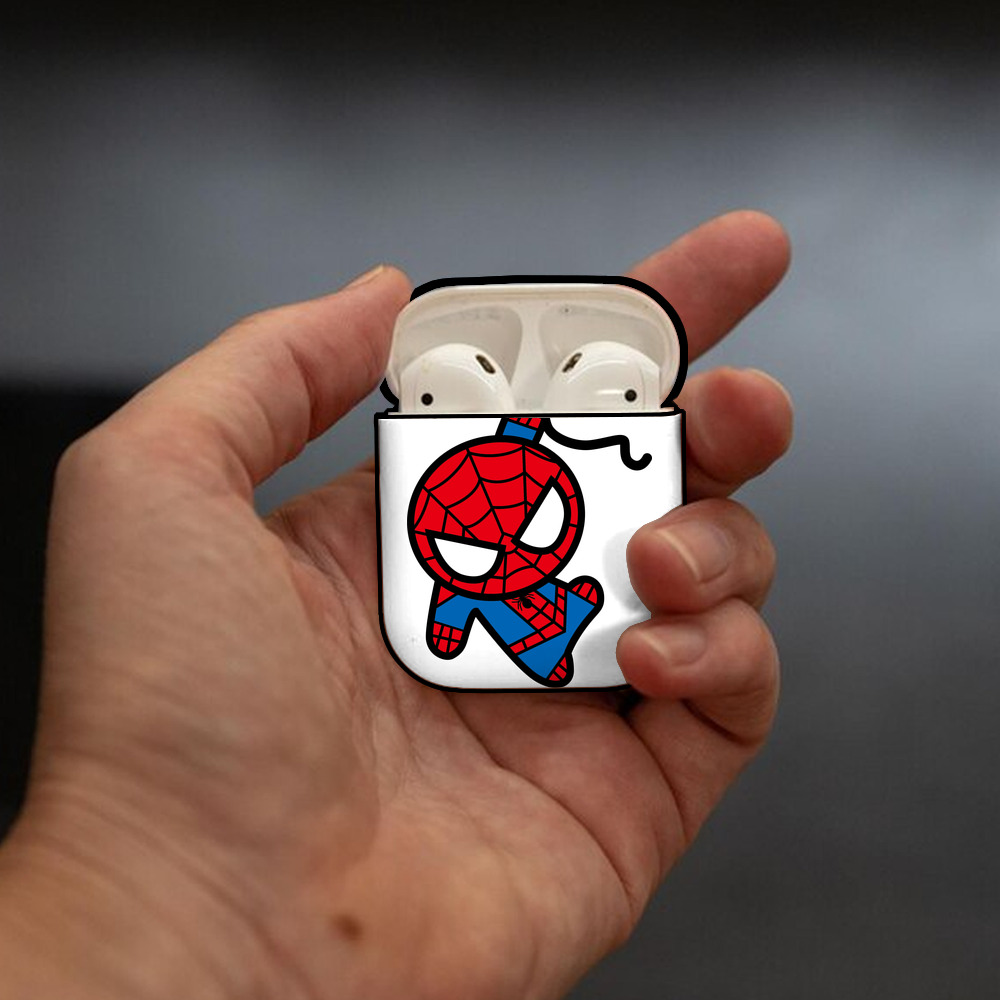 アベンジャーズ The Avengers AirPods 第2世代保護ケース ハードシェル ブラック 耐衝撃・防指紋・カラビナ付き