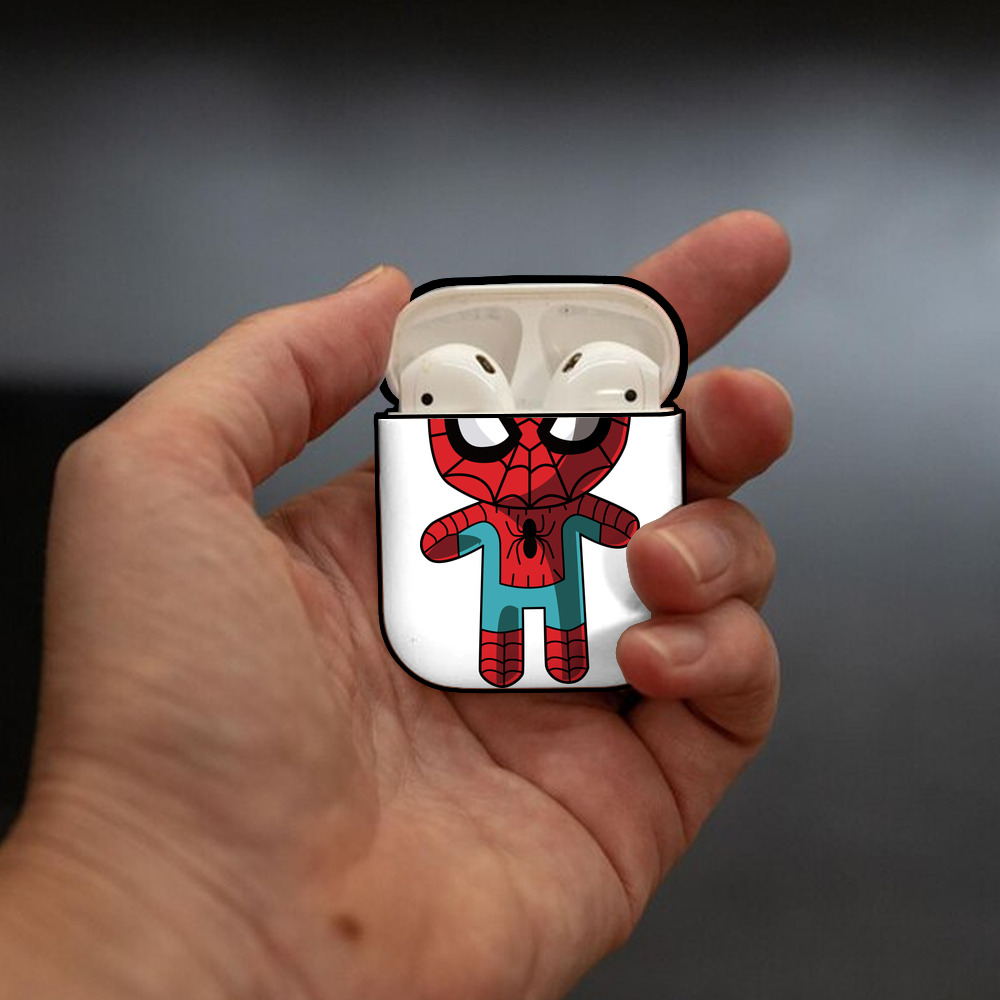 アベンジャーズ The Avengers AirPods 第2世代保護ケース ハードシェル ブラック 耐衝撃・防指紋・カラビナ付き