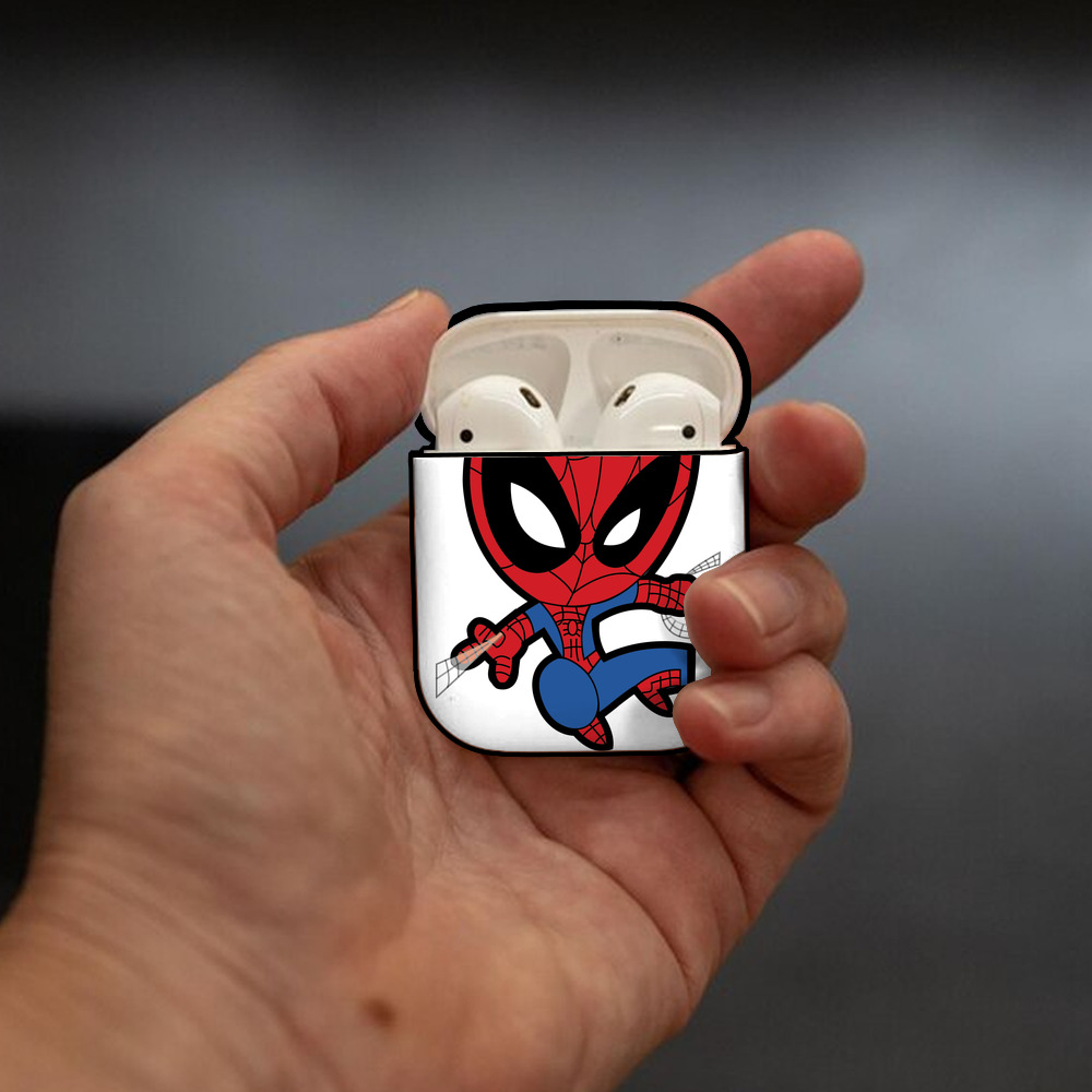 アベンジャーズ The Avengers AirPods 第2世代保護ケース ハードシェル ブラック 耐衝撃・防指紋・カラビナ付き