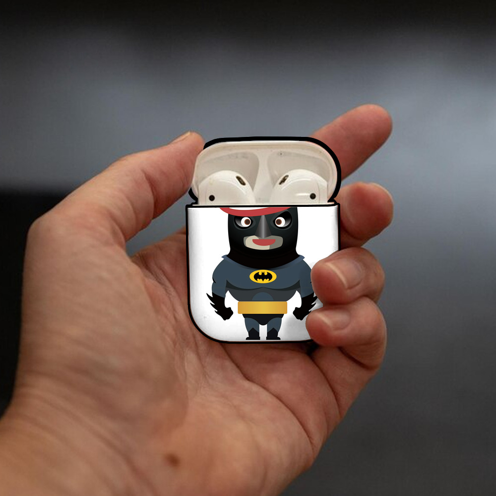 アベンジャーズ The Avengers AirPods 第2世代保護ケース ハードシェル ブラック 耐衝撃・防指紋・カラビナ付き