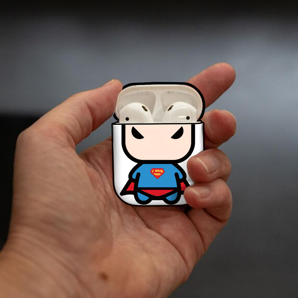 アベンジャーズ The Avengers AirPods 第2世代保護ケース ハードシェル ブラック 耐衝撃・防指紋・カラビナ付き