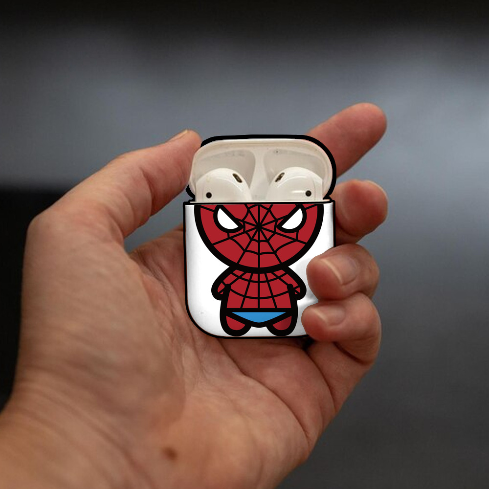 アベンジャーズ The Avengers AirPods 第2世代保護ケース ハードシェル ブラック 耐衝撃・防指紋・カラビナ付き