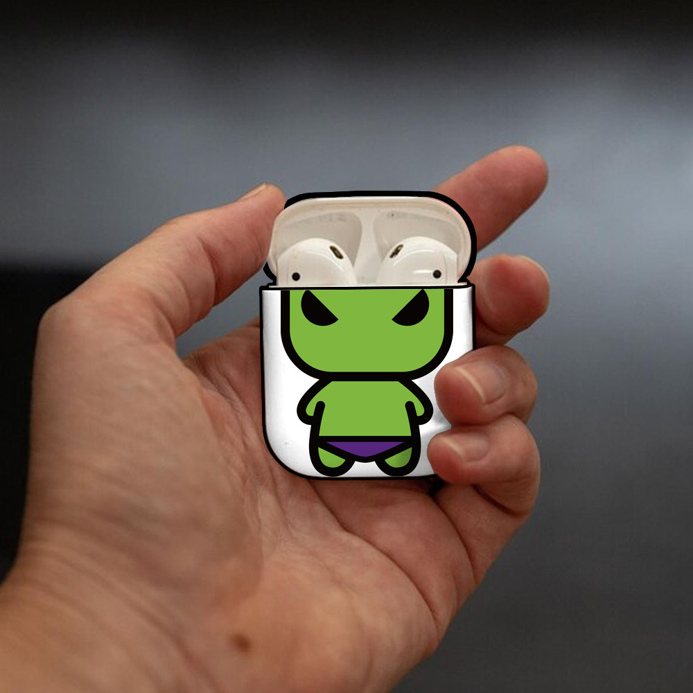 アベンジャーズ The Avengers AirPods 第2世代保護ケース ハードシェル ブラック 耐衝撃・防指紋・カラビナ付き