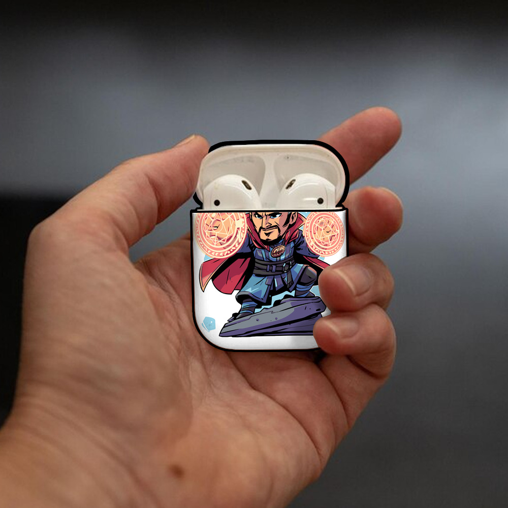 アベンジャーズ The Avengers AirPods 第2世代保護ケース ハードシェル ブラック 耐衝撃・防指紋・カラビナ付き