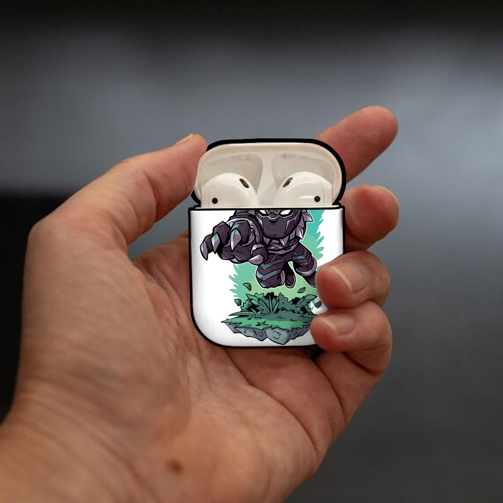 アベンジャーズ The Avengers AirPods 第2世代保護ケース ハードシェル ブラック 耐衝撃・防指紋・カラビナ付き