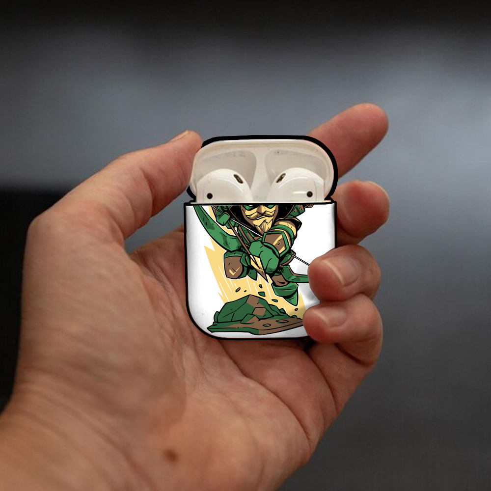 アベンジャーズ The Avengers AirPods 第2世代保護ケース ハードシェル ブラック 耐衝撃・防指紋・カラビナ付き