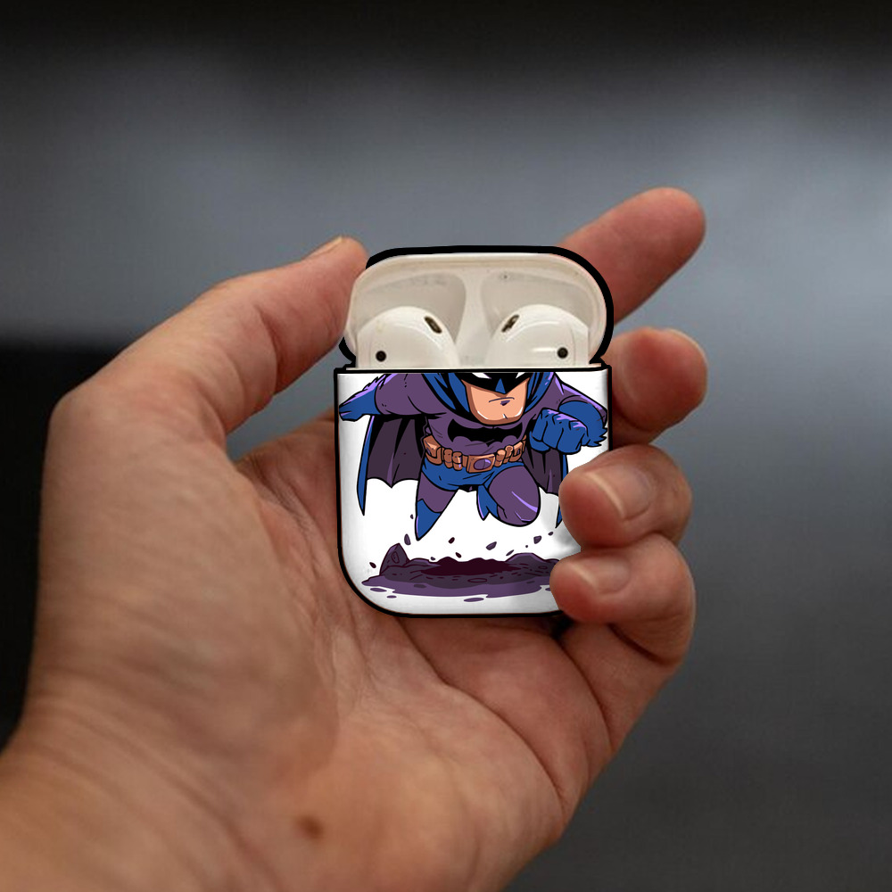 アベンジャーズ The Avengers AirPods 第2世代保護ケース ハードシェル ブラック 耐衝撃・防指紋・カラビナ付き