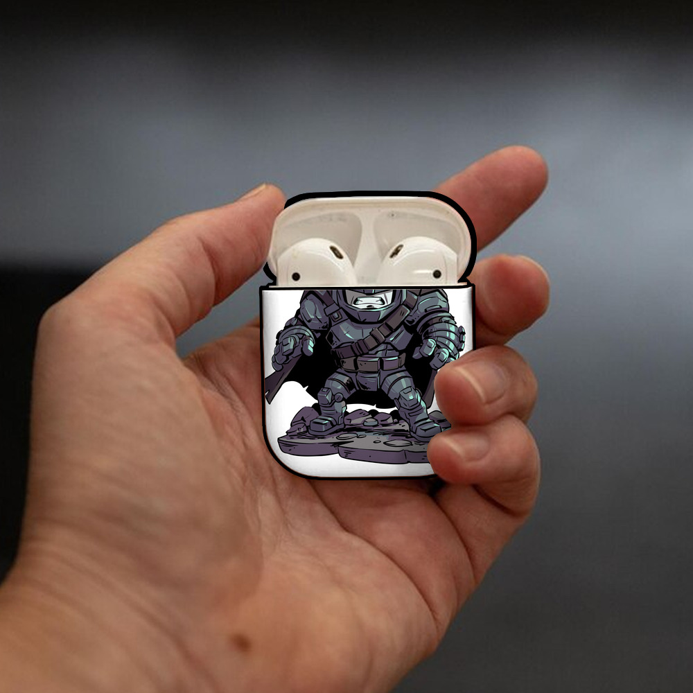 アベンジャーズ The Avengers AirPods 第2世代保護ケース ハードシェル ブラック 耐衝撃・防指紋・カラビナ付き