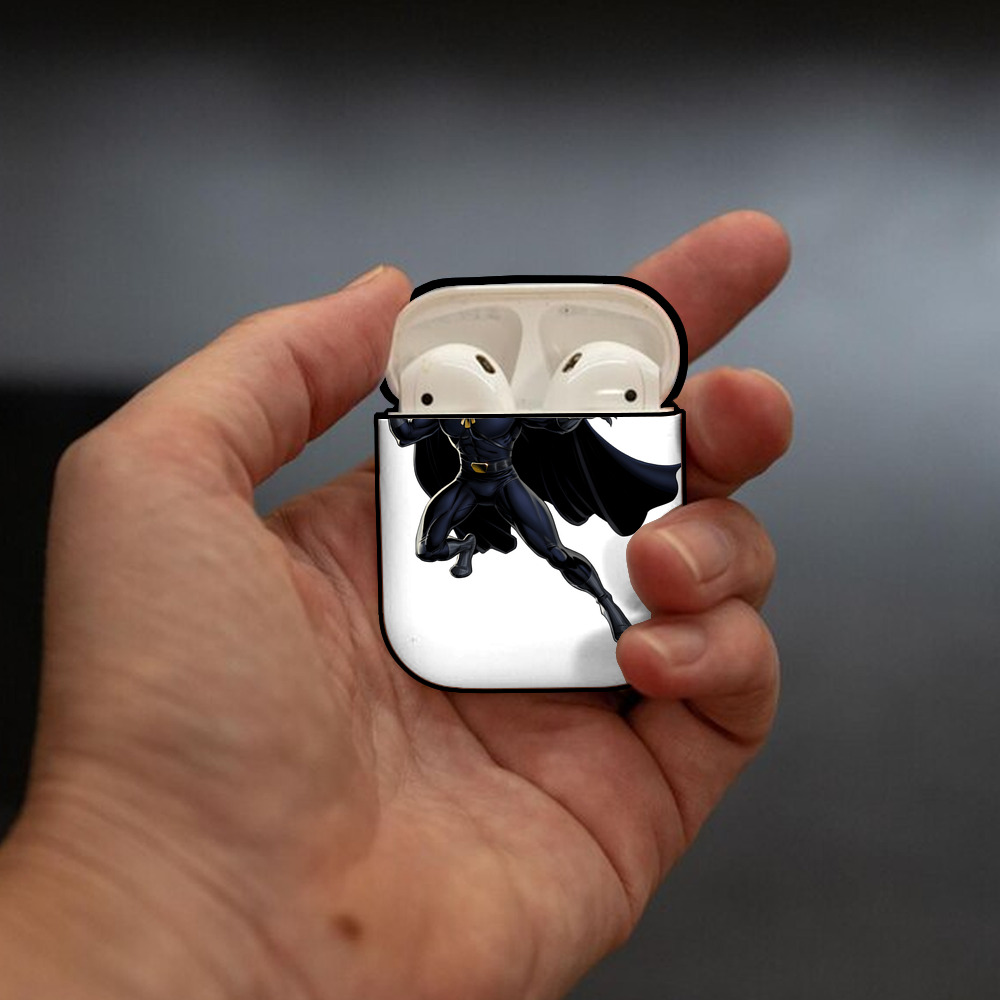 アベンジャーズ The Avengers AirPods 第2世代保護ケース ハードシェル ブラック 耐衝撃・防指紋・カラビナ付き
