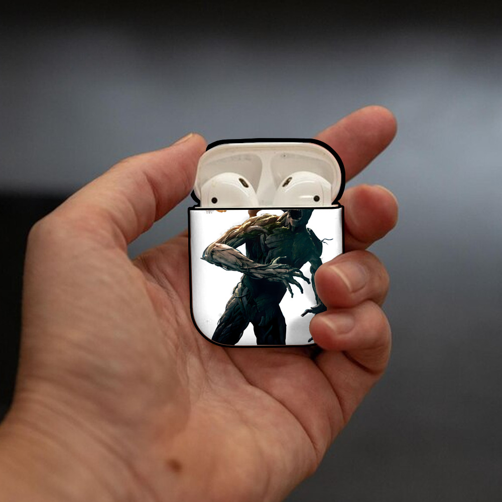 アベンジャーズ The Avengers AirPods 第2世代保護ケース ハードシェル ブラック 耐衝撃・防指紋・カラビナ付き