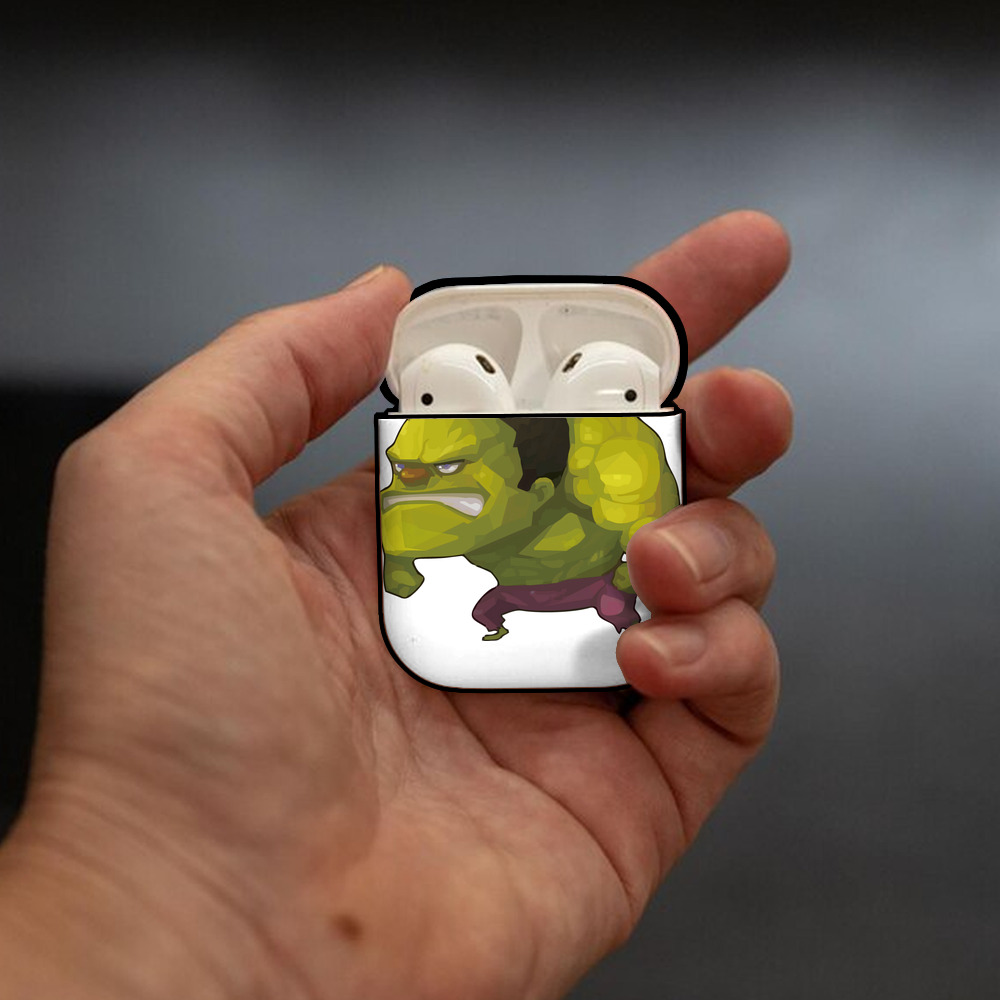 アベンジャーズ The Avengers AirPods 第2世代保護ケース ハードシェル ブラック 耐衝撃・防指紋・カラビナ付き