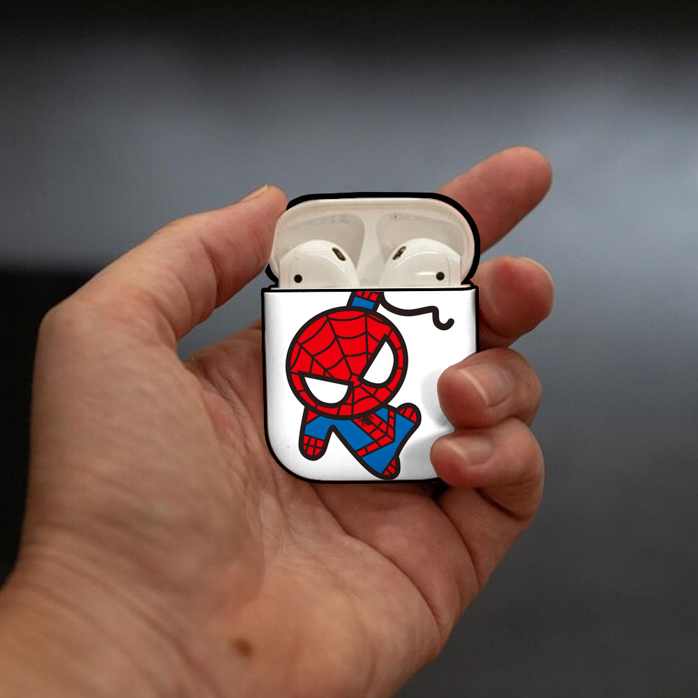 アベンジャーズ The Avengers AirPods 第2世代保護ケース ハードシェル ブラック 耐衝撃・防指紋・カラビナ付き