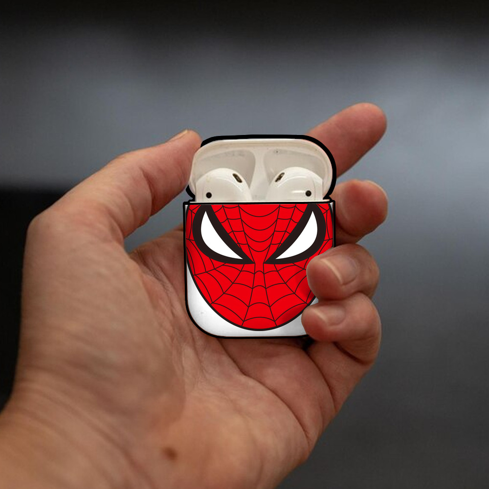 アベンジャーズ The Avengers AirPods 第2世代保護ケース ハードシェル ブラック 耐衝撃・防指紋・カラビナ付き