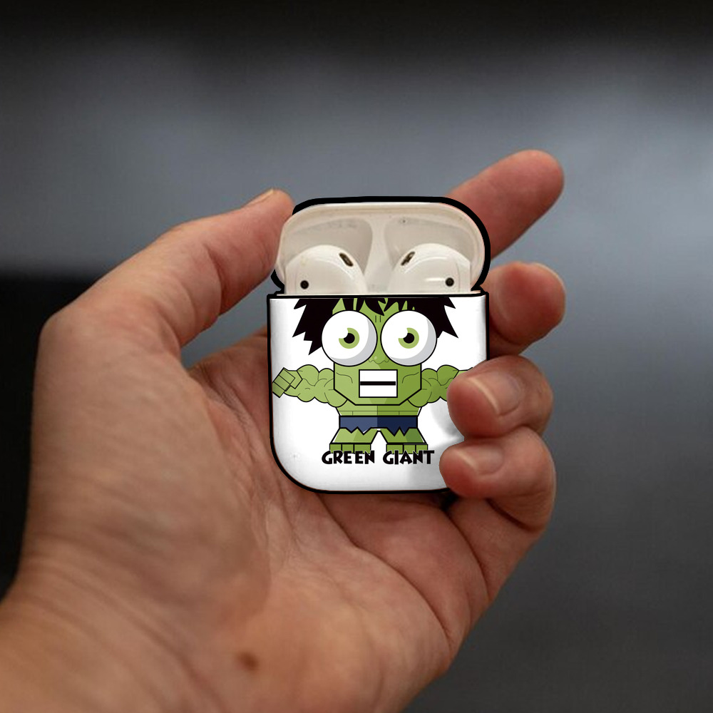 アベンジャーズ The Avengers AirPods 第2世代保護ケース ハードシェル ブラック 耐衝撃・防指紋・カラビナ付き