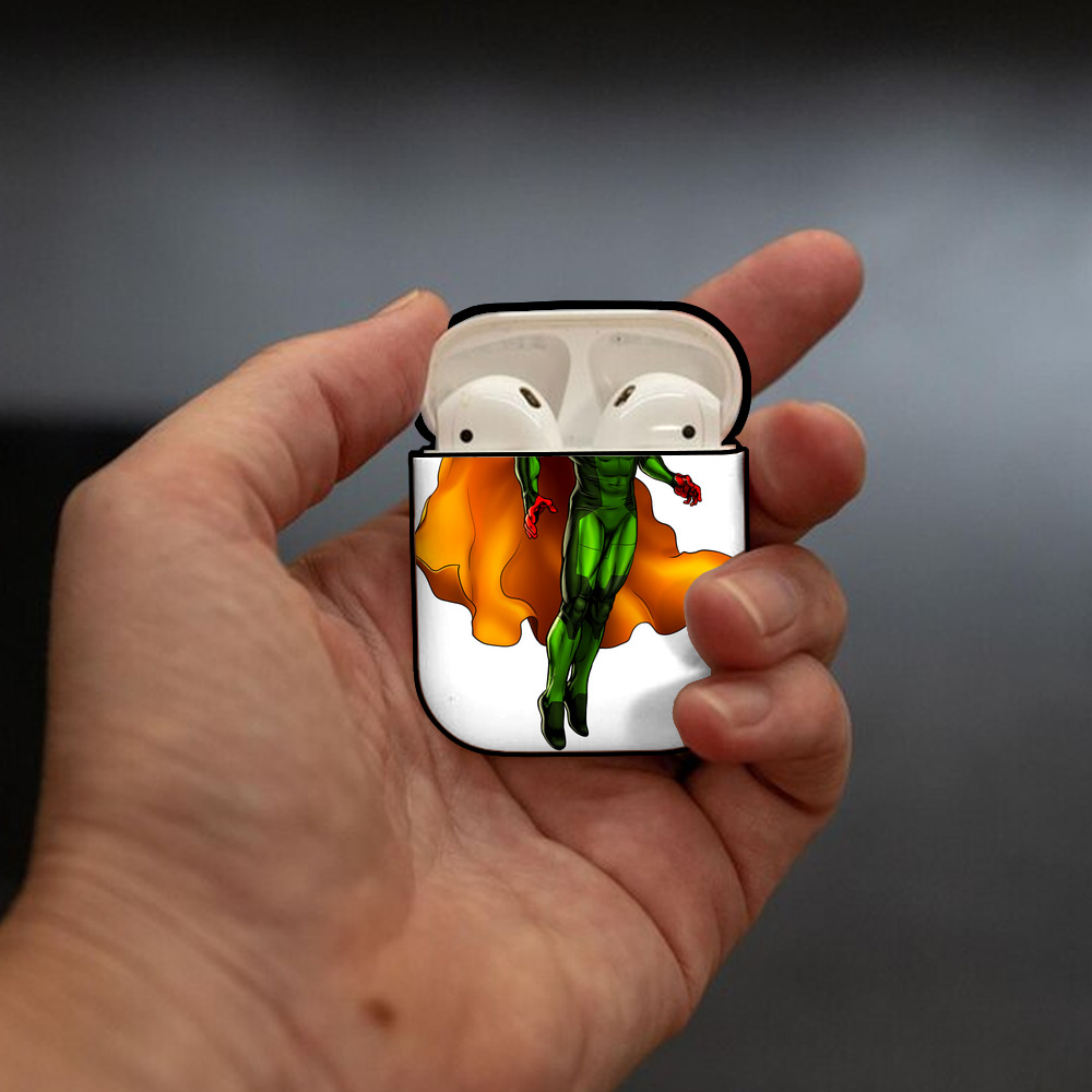 アベンジャーズ The Avengers AirPods 第2世代保護ケース ハードシェル ブラック 耐衝撃・防指紋・カラビナ付き