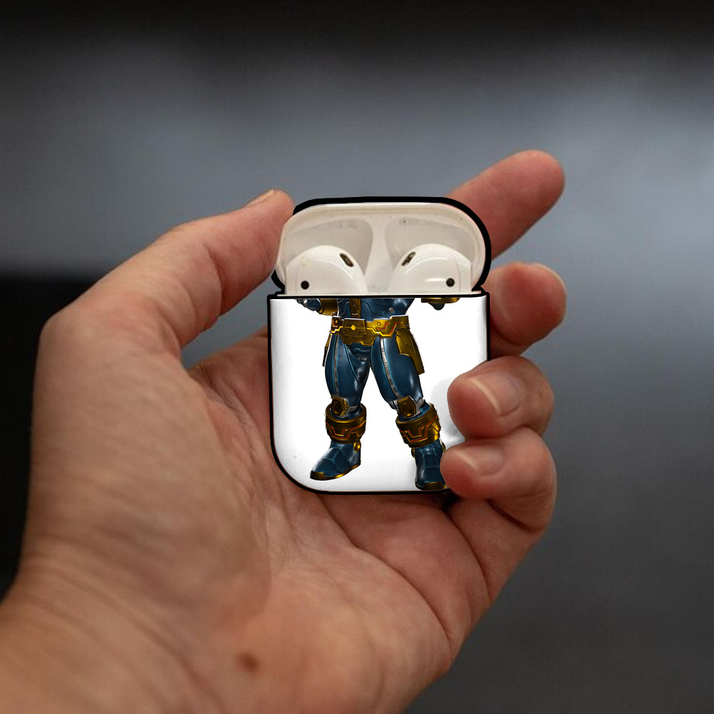 アベンジャーズ The Avengers AirPods 第2世代保護ケース ハードシェル ブラック 耐衝撃・防指紋・カラビナ付き