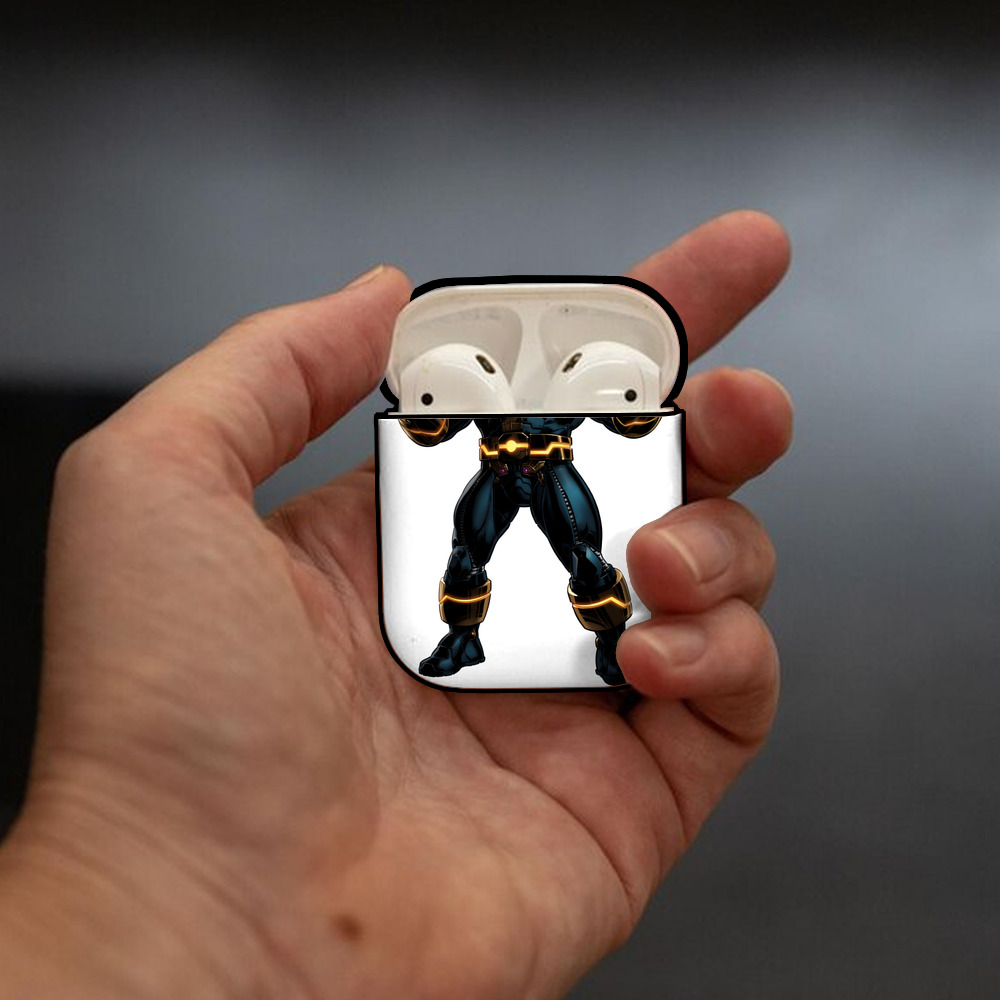 アベンジャーズ The Avengers AirPods 第2世代保護ケース ハードシェル ブラック 耐衝撃・防指紋・カラビナ付き