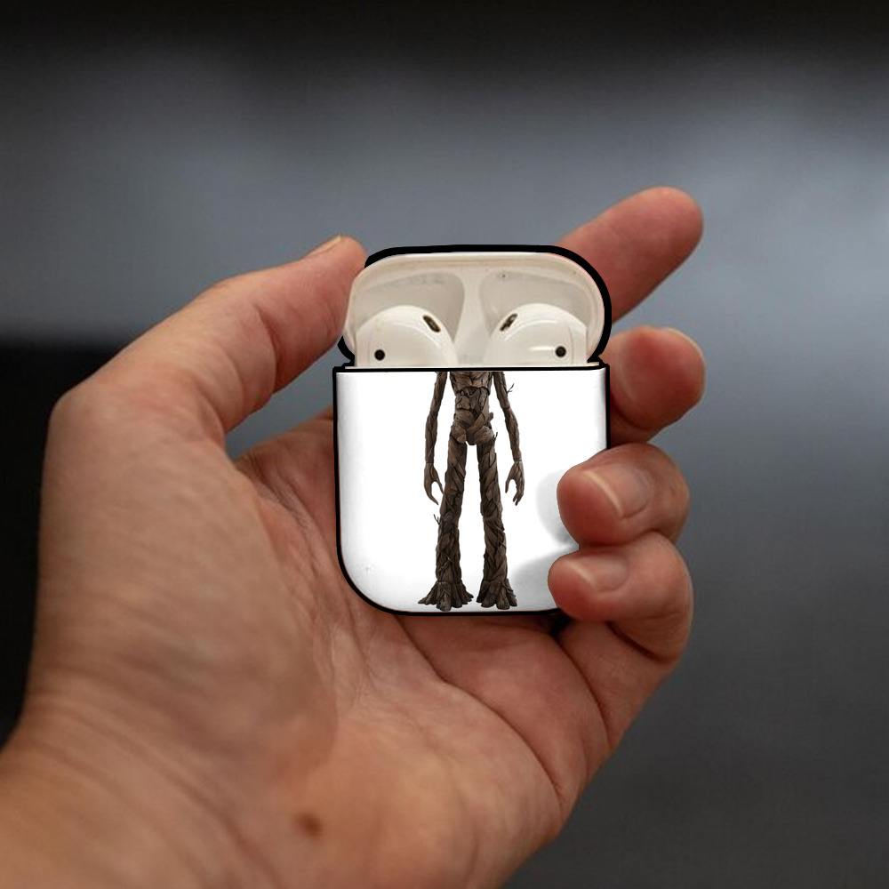 アベンジャーズ The Avengers AirPods 第2世代保護ケース ハードシェル ブラック 耐衝撃・防指紋・カラビナ付き